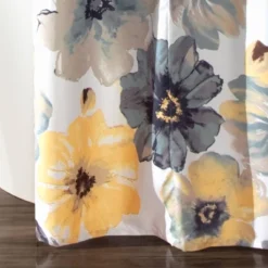 Leah Shower Curtain Yellow/Gray - Lush Décor -Lush Décor GUEST c076a4a6 f84b 4506 9546 1082b662d79a