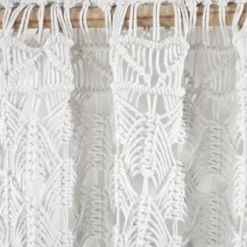 1pc 40"x84" Light Filtering Boho Macrame Tassel Curtain Panel White - Lush Décor 9 1pc 40"x84" Light Filtering Boho Macrame Tassel Curtain Panel White - Lush Décor -Lush Décor GUEST c0e23e2d be27 4d41 88e3 a6f09236b2d8
