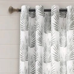 Set Of 2 (84"x52") Palm Lane Window Curtain Panels - Lush Décor