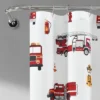 72"x72" Kids' Make A Wish Fire Truck Shower Curtain Single White/Red - Lush Décor -Lush Décor GUEST c2ce28f7 f851 45f0 9380 8cb61df9e871