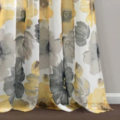 2pk 52"x84" Sheer Leah Curtain Panels Yellow/Gray - Lush Décor 9 2pk 52"x84" Sheer Leah Curtain Panels Yellow/Gray - Lush Décor -Lush Décor GUEST c3d84c9f 7e3c 456a 887d 88e09d60ea9d
