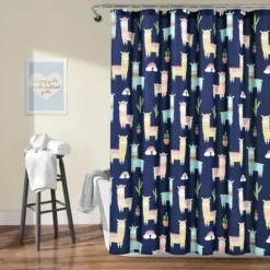 72"x72" Make A Wish Southwest Llama Cactus Shower Curtain Single - Lush Décor 12 72"x72" Make A Wish Southwest Llama Cactus Shower Curtain Single - Lush Décor -Lush Décor GUEST c4505f2f c094 4e77 a664 94726cc27e50