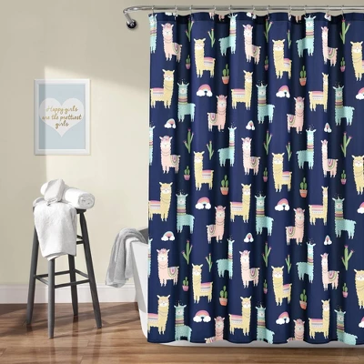 72"x72" Make A Wish Southwest Llama Cactus Shower Curtain Single - Lush Décor 7 72"x72" Make A Wish Southwest Llama Cactus Shower Curtain Single - Lush Décor - Image 5
