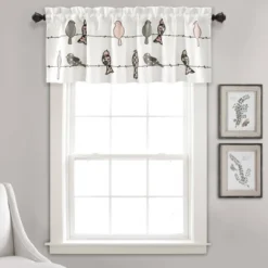18"x52" Rowley Birds Light Filtering Valance - Lush Décor -Lush Décor GUEST c453fada 2c62 4ca7 9c52 c82e52bf2806