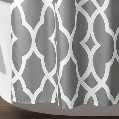 Connor Geo Shower Curtain Gray - Lush Décor 5 Connor Geo Shower Curtain Gray - Lush Décor - Image 3