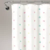 72"x72" Kids' Rainbow Tufted Dot Single Shower Curtain - Lush Décor