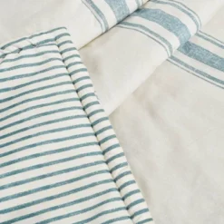 Lush Décor 50"x60" Farmhouse Stripe Throw Blanket Blue -Lush Décor GUEST c71b7e16 e921 4675 bf9e 39709235c3da