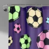 72"x72" Girls Soccer Kick Single Shower Curtain - Lush Décor -Lush Décor GUEST c754441d 74f6 47d1 8d26 baa014642292