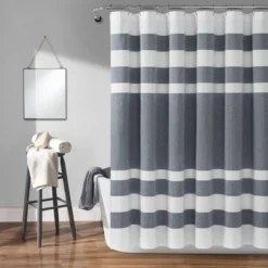 Cape Cod Stripe Yarn Dyed Cotton Shower Curtain - Lush Décor -Lush Décor GUEST c8d4efbd 3910 409e a794 0f231e53e161