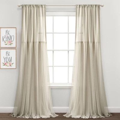 Set Of 2 (84"x40") Tulle Skirt Solid Window Curtain Panels - Lush Décor 10 Set Of 2 (84"x40") Tulle Skirt Solid Window Curtain Panels - Lush Décor - Image 8