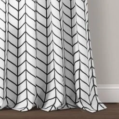 Set Of 2 (84"x52") Calia Chevron Geo Window Curtain Panels - Lush Décor -Lush Décor GUEST cc61d3d9 2608 431f a8ee ccd66f46f6f6