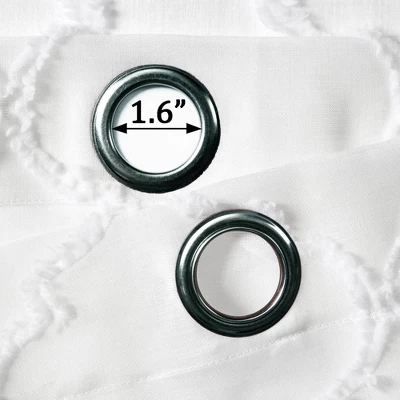 2pk 38"x95" Sheer Avon Trellis Curtain Panels White - Lush Décor 7 2pk 38"x95" Sheer Avon Trellis Curtain Panels White - Lush Décor - Image 5