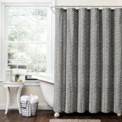 72"x72" Hygge Modern Arrow Linen Shower Curtain - Lush Décor -Lush Décor GUEST ce782b21 f6a1 4ccc 9b58 a712b79d7673