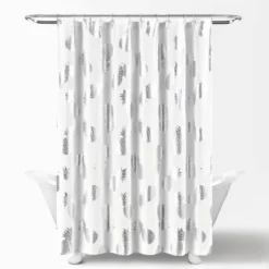 Pineapple Toss Shower Curtain Single Silver - Lush Décor -Lush Décor GUEST cf246f6d 5095 427b b2f1 45a65f718a06