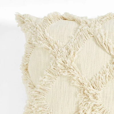 20"x20" Oversize Oggee Tuft Square Throw Pillow Beige - Lush Décor 4 20"x20" Oversize Oggee Tuft Square Throw Pillow Beige - Lush Décor - Image 2