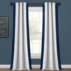 40"x84" Kids' Block Border 100% Lined Grommet Blackout Single Window Curtain Panel - Lush Décor -Lush Décor GUEST d5a8b37d 52f7 4b4c ae8f b08a1b3e12ff