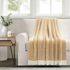 50"x60" Chic And Soft Knitted Throw Blanket - Lush Décor