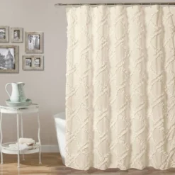Ruffle Diamond Shower Curtain - Lush Décor -Lush Décor GUEST d992d973 1e8f 4b36 b4b9 56ce1c2b6201
