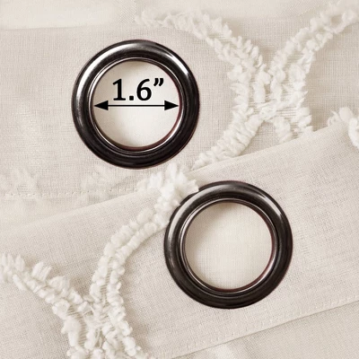 Set Of 2 Avon Trellis Grommet Sheer Window Curtain Panels - Lush Décor 7 Set Of 2 Avon Trellis Grommet Sheer Window Curtain Panels - Lush Décor - Image 5