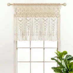 30"x40" Boho Macrame Textured Cotton Window Valance - Lush Décor 17 30"x40" Boho Macrame Textured Cotton Window Valance - Lush Décor -Lush Décor GUEST db29453b 1007 45c0 9589 a3458a3bf28d