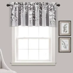 18"x52" Weeping Flower Valance - Lush Décor -Lush Décor GUEST dbc19142 67e9 4190 89ea be4a22946a0a