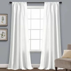Venetian Window Curtain Panels White - Lush Décor -Lush Décor GUEST dc2b4223 bc78 468a 8080 ae49fc803a8b