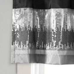 52"x18" Night Sky Sequins Embroidery Window Valance - Lush Décor -Lush Décor GUEST dd6c8e76 420a 49df a740 61d7c5098353