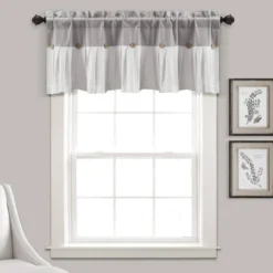18"x52" Farmhouse Linen Button Window Valance - Lush Décor -Lush Décor GUEST ddfe50fc 466d 4ca5 b3b2 1382f73f039b