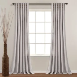 84"x40" Linen Button Pinched Pleat Light Filtering Window Curtain Panel - Lush Décor 16 84"x40" Linen Button Pinched Pleat Light Filtering Window Curtain Panel - Lush Décor -Lush Décor GUEST deb9ac5f 2094 4889 a2c1 726a9513356f