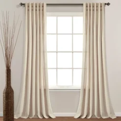84"x40" Linen Button Pinched Pleat Light Filtering Window Curtain Panel - Lush Décor 15 84"x40" Linen Button Pinched Pleat Light Filtering Window Curtain Panel - Lush Décor -Lush Décor GUEST df1a0e40 c089 4db6 84b1 17125bf663b5