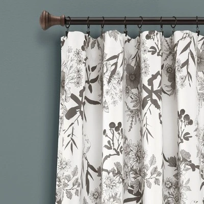 2pk 52"x84" Light Filtering Botanical Garden Curtain Panels Gray/White - Lush Décor 3 2pk 52"x84" Light Filtering Botanical Garden Curtain Panels Gray/White - Lush Décor