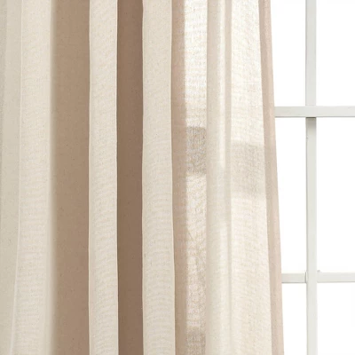 84"x52" Ruched Waterfall Linen Window Curtain Panel - Lush Décor 5 84"x52" Ruched Waterfall Linen Window Curtain Panel - Lush Décor - Image 3