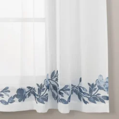 Set Of 2 Tanisha Sheer Window Curtain Panels Navy Blue - Lush Décor 9 Set Of 2 Tanisha Sheer Window Curtain Panels Navy Blue - Lush Décor -Lush Décor GUEST e379f850 59af 4cfb 8402 0f738846c339
