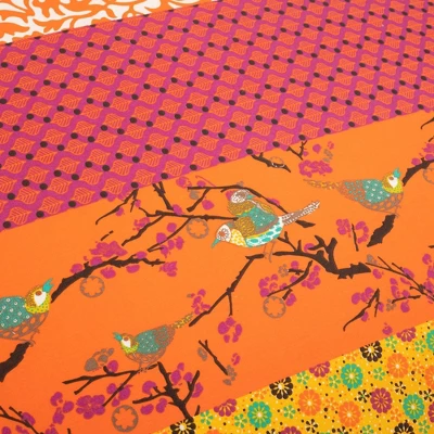 3pc Royal Empire Cotton Duvet Cover Set Tangerine - Lush Décor 4 3pc Royal Empire Cotton Duvet Cover Set Tangerine - Lush Décor - Image 2