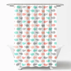 Whale Shower Curtain - Lush Décor -Lush Décor GUEST e841489d a2de 4a6b a30f ad28281a4cb8