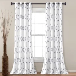 2pk 52"x84" Light Filtering Swirl Window Curtain Panels - Lush Décor 17 2pk 52"x84" Light Filtering Swirl Window Curtain Panels - Lush Décor -Lush Décor GUEST ea31f7cc 169c 4725 9441 e17eeb138c75
