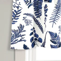 18"x52" Devonia Allover Light Filtering Valance White/Navy - Lush Décor -Lush Décor GUEST eadb5f7f b045 4379 8662 e95ee10fc21a