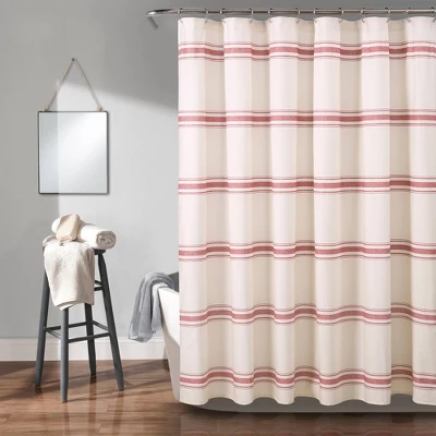 Farmhouse Striped Shower Curtain - Lush Décor 8 Farmhouse Striped Shower Curtain - Lush Décor - Image 6