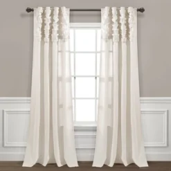 84"x52" Ruched Waterfall Linen Window Curtain Panel - Lush Décor 18 84"x52" Ruched Waterfall Linen Window Curtain Panel - Lush Décor -Lush Décor GUEST eb57e588 f6c0 49f2 9ef5 6c2c950108a5