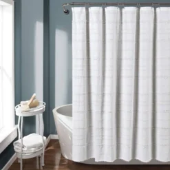 Striped Clip Jacquard Shower Curtain - Lush Décor 12 Striped Clip Jacquard Shower Curtain - Lush Décor -Lush Décor GUEST edc422e6 48a4 4a85 bc04 bf716601c44c