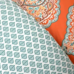 3pc Harley Cotton Duvet Cover Set Tangerine - Lush Décor -Lush Décor GUEST f25e6e9a 3122 4c3e b6e8 806d7b3848f3