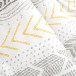 50"x60" Hygge Geo Reversible Cotton Throw Blanket Yellow/Gray - Lush Décor 8 50"x60" Hygge Geo Reversible Cotton Throw Blanket Yellow/Gray - Lush Décor -Lush Décor GUEST f3cf4177 d8c8 415e a7ab d4a370cb6509