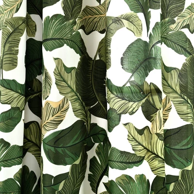 2pk 52"x63" Light Filtering Tropical Paradise Curtain Panels Green - Lush Décor 4 2pk 52"x63" Light Filtering Tropical Paradise Curtain Panels Green - Lush Décor - Image 2