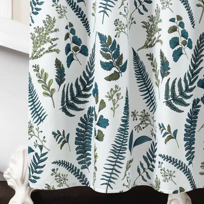 72"x72" Devonia Allover Single Shower Curtain White/Green - Lush Décor 5 72"x72" Devonia Allover Single Shower Curtain White/Green - Lush Décor - Image 3