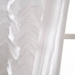 Set Of 2 Sophia Ruffle Window Curtain Panels White - Lush Décor -Lush Décor GUEST f623af52 95a8 40eb b470 03224b4b3dac