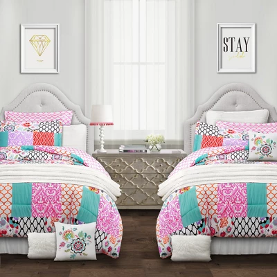 Patchwork Brookdale Comforter Set - Lush Décor 3 Patchwork Brookdale Comforter Set - Lush Décor