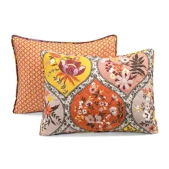Lush Décor 3pc Bohemian Flower Reversible Oversized Cotton Quilt Set Orange/Lilac 16 Lush Décor 3pc Bohemian Flower Reversible Oversized Cotton Quilt Set Orange/Lilac -Lush Décor GUEST f7bcb33c 096b 4f81 9f32 4a21341ac712