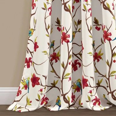 Set Of 2 Neela Birds Light Filtering Window Curtain Panels - Lush Décor 5 Set Of 2 Neela Birds Light Filtering Window Curtain Panels - Lush Décor - Image 3