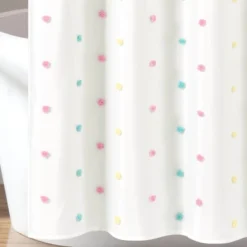 72"x72" Kids' Rainbow Tufted Dot Single Shower Curtain - Lush Décor -Lush Décor GUEST fa6bd845 946f 4215 b628 7d8d2d0bafff