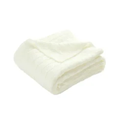 50"x60" Cable Soft Knitted Throw Blanket With Border - Lush Décor -Lush Décor GUEST fa98ae55 0253 444a bfac 0c9398811d29